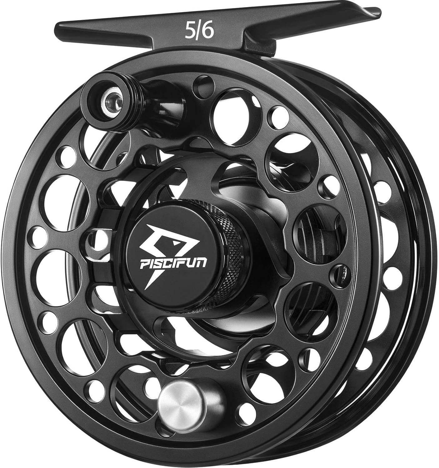Sword Fly Fishing Reel, CNC-Machined Aluminum Alloy Fly Reel, 3/4, 5/6, 7/8, 9/10 Weight, Black, Gunmetal, Space Gray Black-without Line 3/4wt
