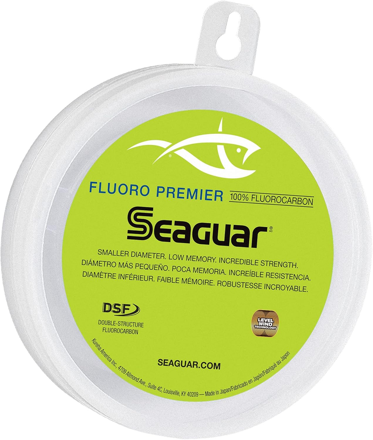 Fluoro Premier Saltwater Fishing Line Shock Leader, 100% Fluorocarbon, Multiple Sizes