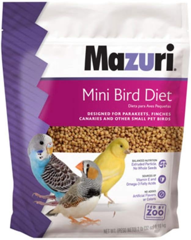 Nutritionally Complete Food for Mini Birds - 2 Pound (2 lb.) Bag 2 Pound (Pack of 1)