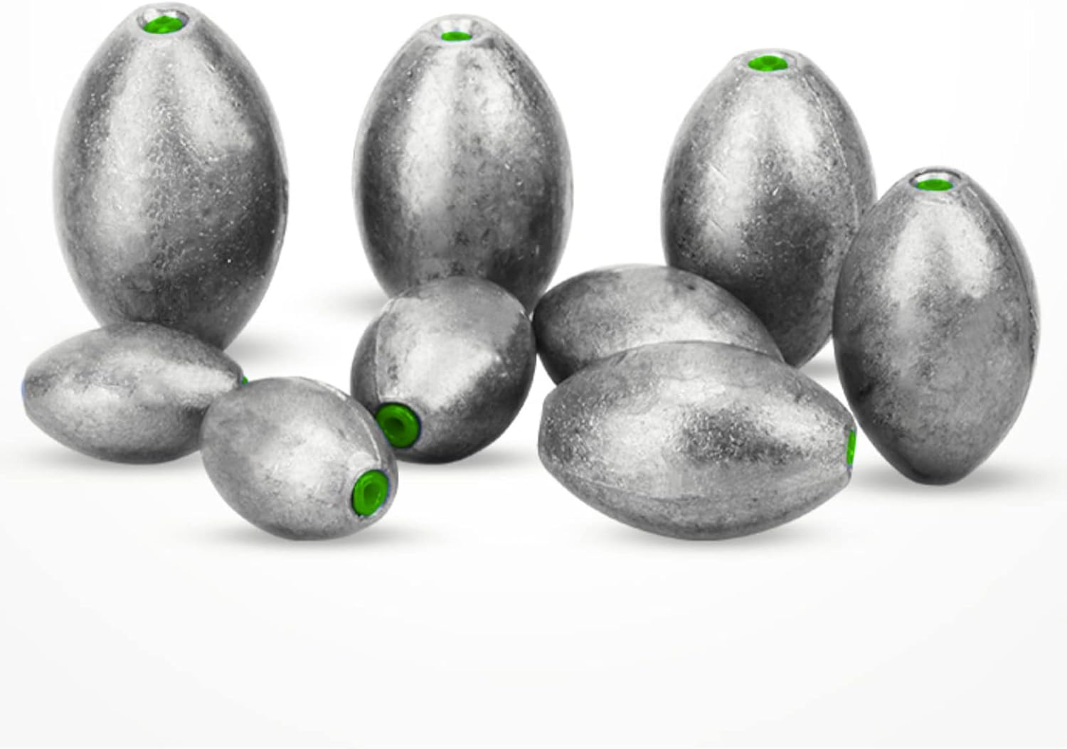 Egg Lead Fishing Weights Kit Drop Bass Weights Sinker Tackle Saltwater Casting Fishing Sinkers Set Oval Freshwater