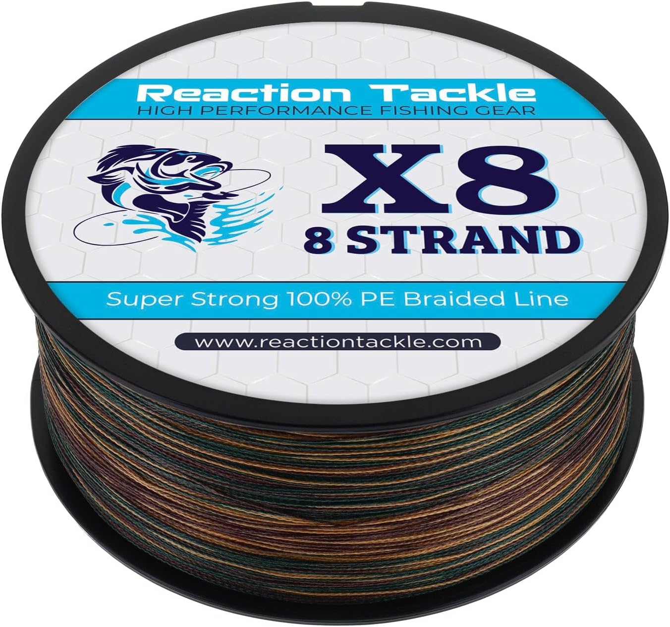 Braided Fishing Line - Pro Grade Power Performance for Saltwater or Freshwater Fish - Colored Fishing Line Braid for Extra Visibility X8 Green Camo 100 LB (150 yards)