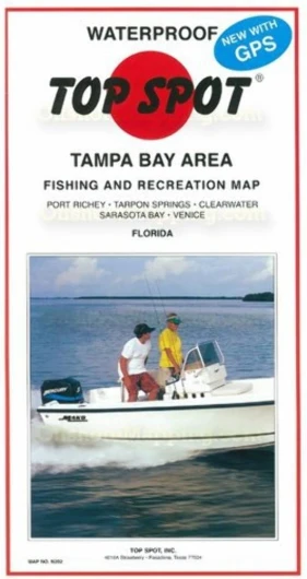 Topspot Map N202 Tampa Bay Area Fishing and Recreation Map Port Rickey to Venice