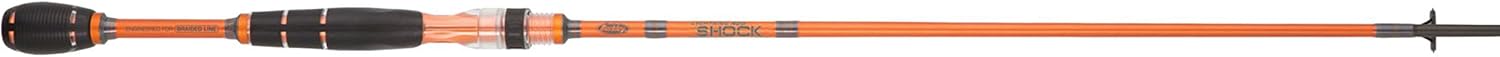 7’ Shock Spinning Rod, 1 Piece Composite Medium Heavy Power Fishing Rod for Freshwater or Saltwater Fishing, Shock Absorbing Tip 7' - Medium - 1pc - 6-12lb
