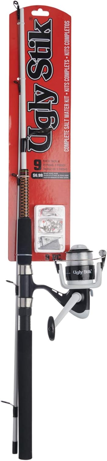 Complete Spincast Reel and Fishing Rod Kit Complete Saltwater