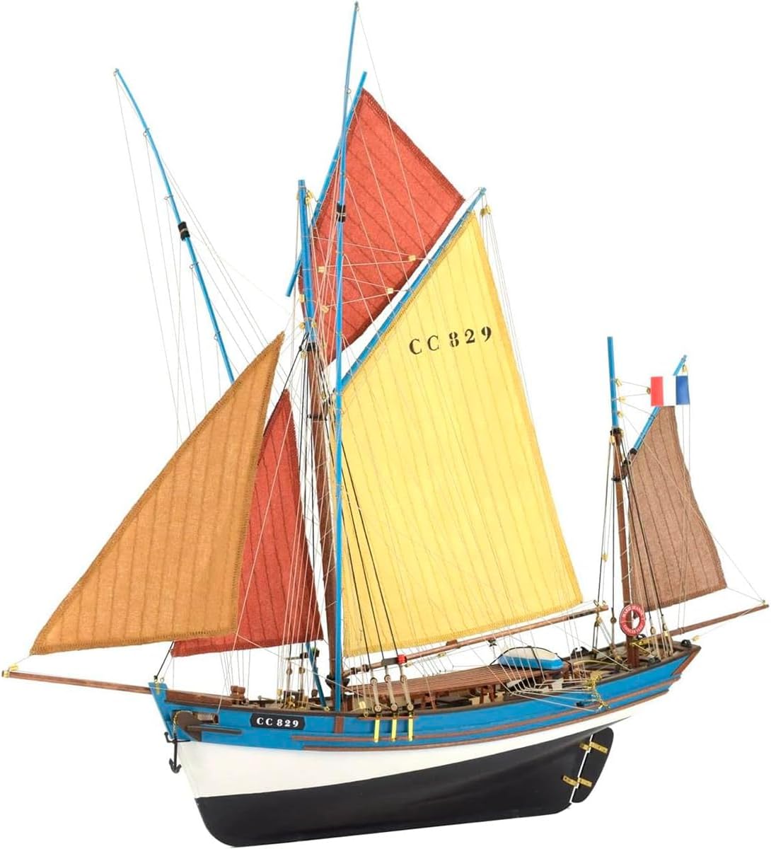 Artesania Latina – Wooden Ship Model Kit – French Fishing Boat, Tuna Boat Marie Jeanne – Model 22175, 1:50 Scale – Models to Assemble – Intermediate Level