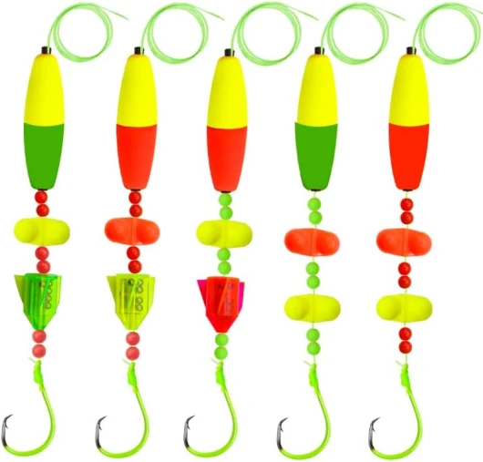 NGOFF-5 PCS Catfish Bait Strange Cat Fish Rig Catfish Rattle Floater Catfish Tackle 6/0 8/0 10/0 Circle Hooks