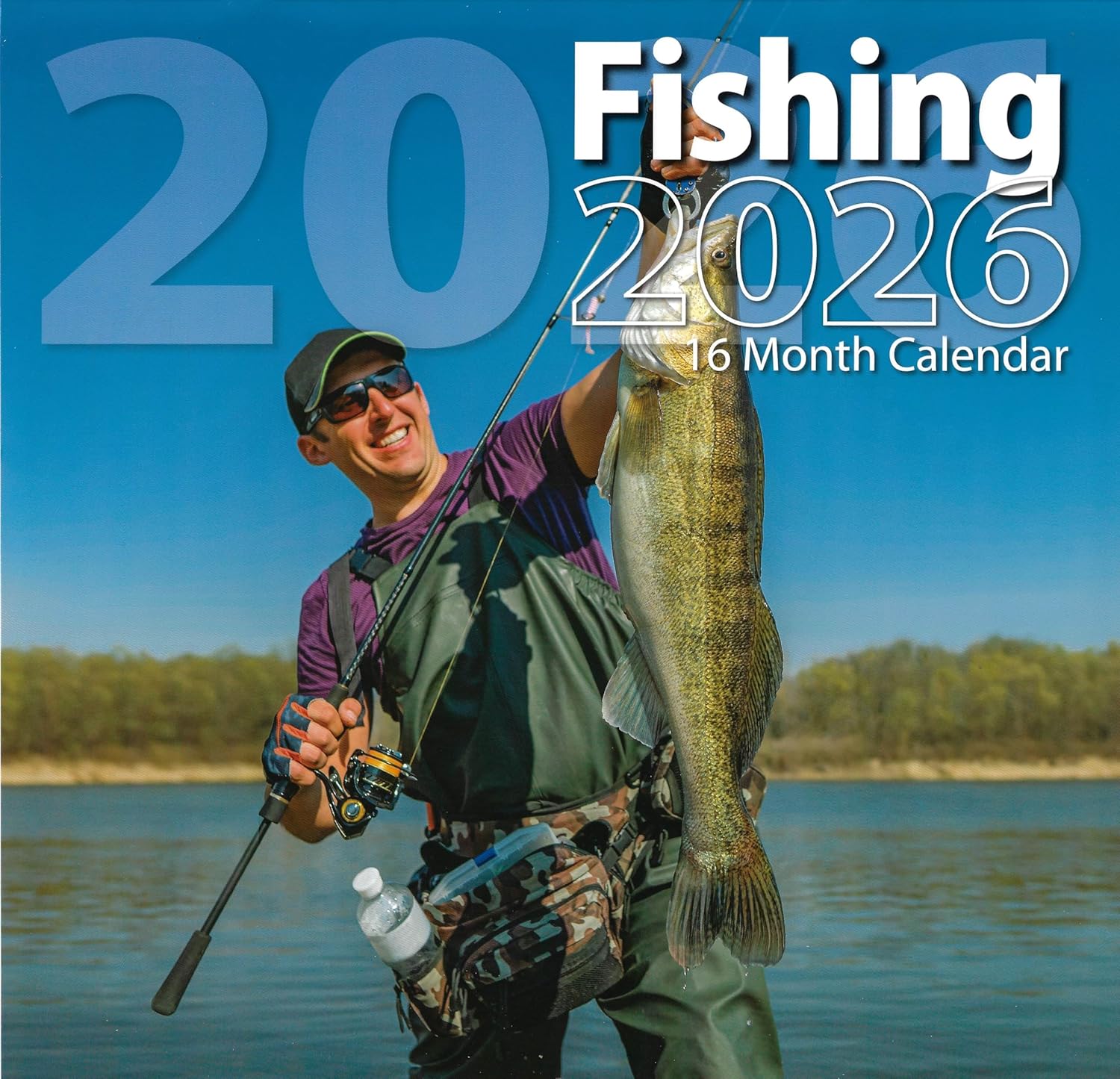 2026 Fishing Full Size Wall Calendar for Planning, Scheduling, and Organizing