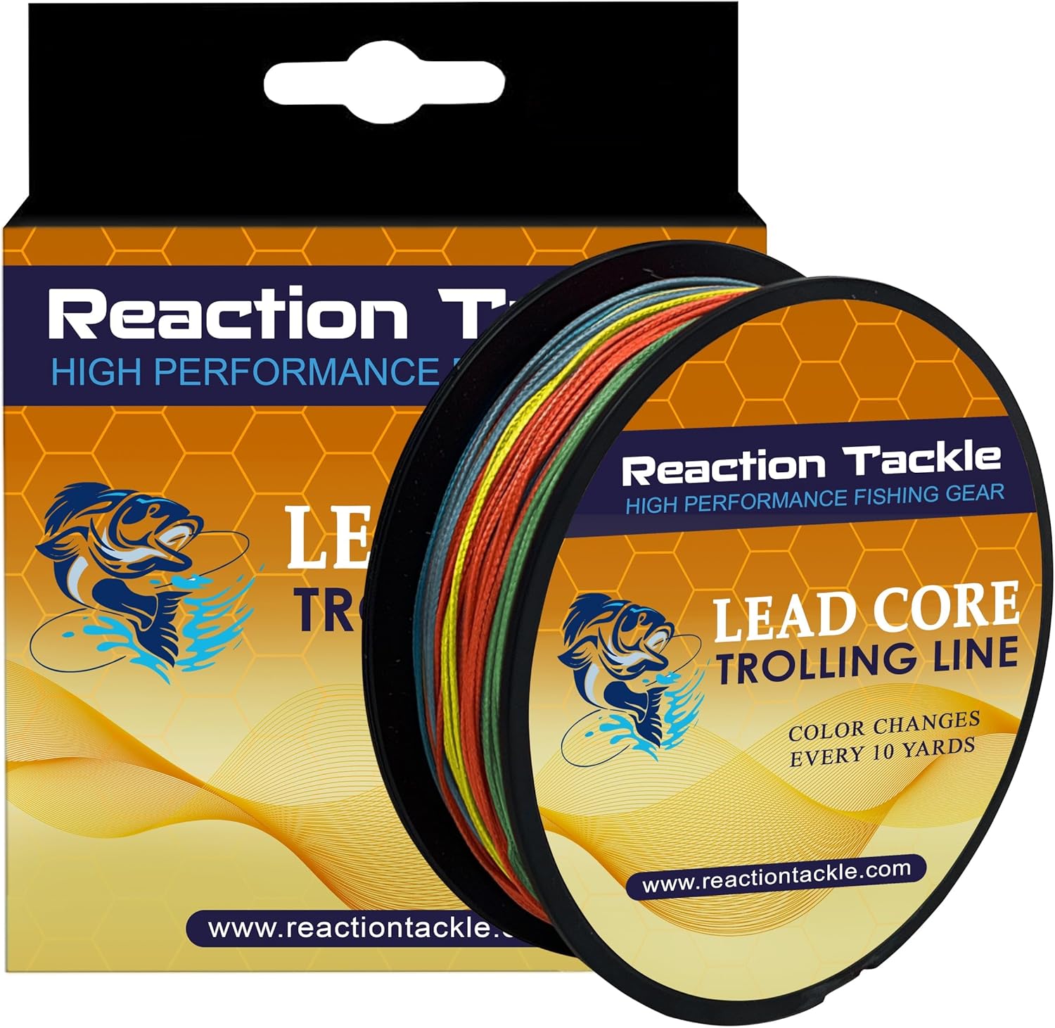 Lead Core Trolling Line - 12lb, 18lb, 27lb and 36lb Leadcore - Braided Fishing Line for Trolling, Fast Sinking Line, Color Changes Every 10 Yards