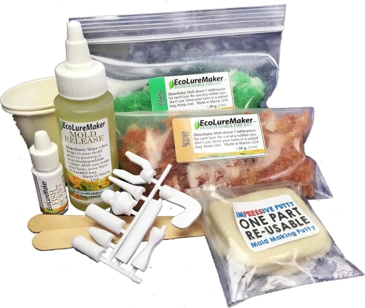 Soft Bait Lure Making Kit: 40+ Lures, 50+ Combinations, Complete Kit with Instructions