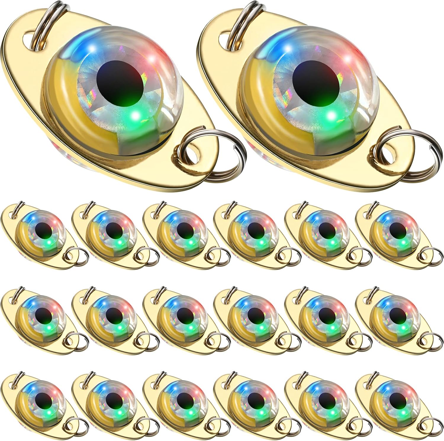 LED Fishing Lures Lighted Fishing Spoons Underwater Flasher Bass Halibut Saltwater Trolling Deep Drop LED Lighted Bait Flasher