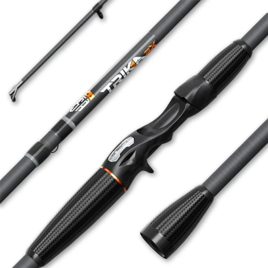 3X Carbon Rod Carbon Weave Rod for Extra Sensitive Vibration - Longer Casting - Lightweight Freshwater Fishing Pole Casting 7' Medium Heavy/Fast 1pc.