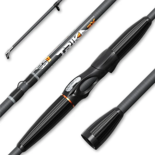 3X Carbon Rod Carbon Weave Rod for Extra Sensitive Vibration - Longer Casting - Lightweight Freshwater Fishing Pole Spinning 6' Lite/Fast 1pc.