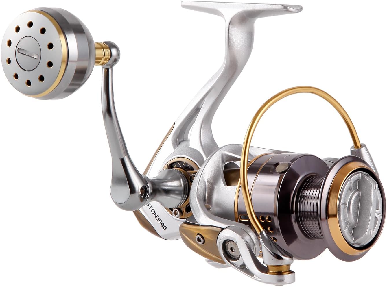 Long Shot Spinning Reel with Stainless Steel Gear, Heavy Tackle Saltwater Fishing Reel, 13+1BBS Smooth Surf Spinning Fishing Reel, 22KG/49Lbs Max Drag, Metal Trolling Reel Size 3000-6000 Aston-5000