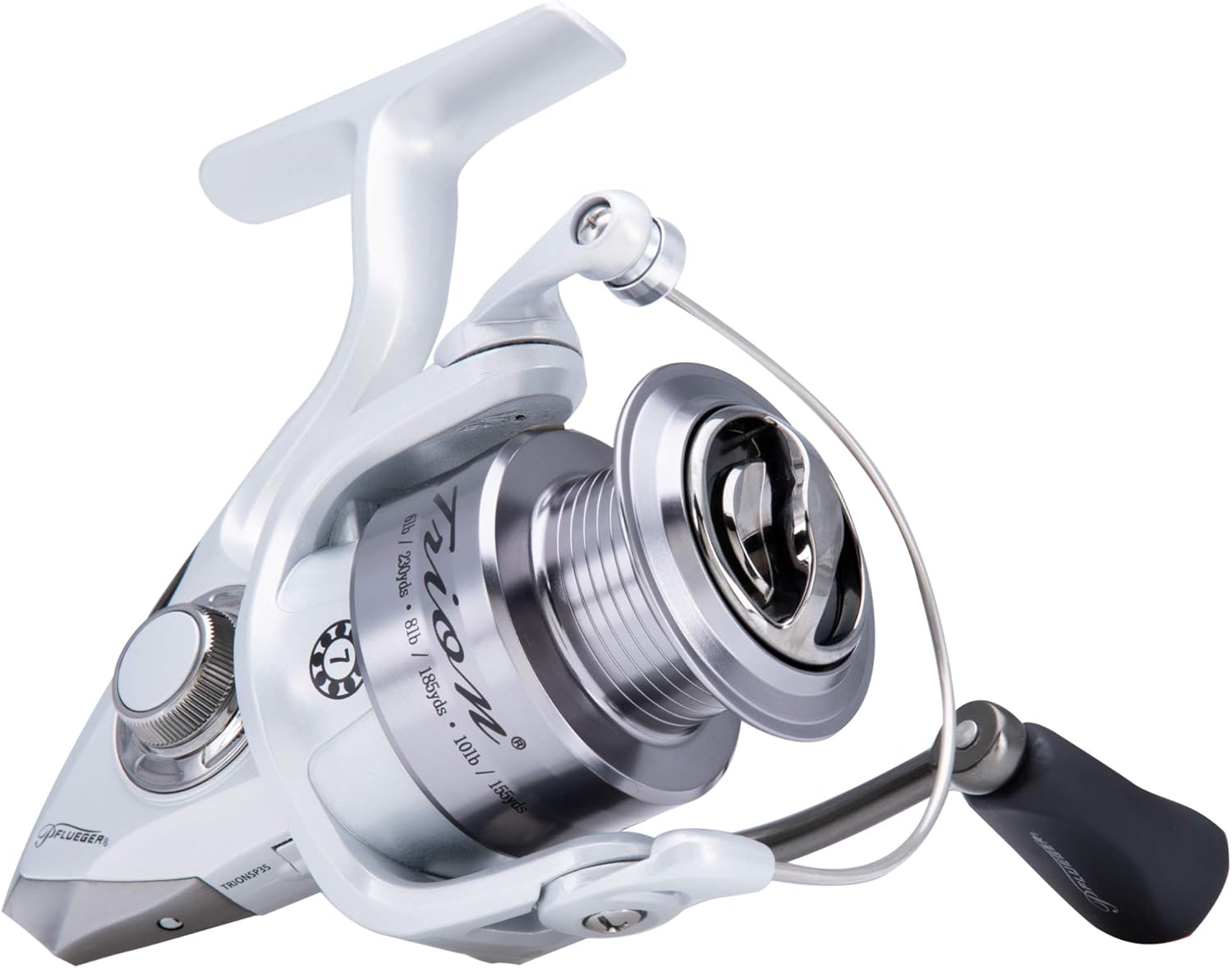 Trion Spinning Reel, Size 20 Fishing Reel, Right/Left Handle Position, Graphite Body and Rotor, Corrosion-Resistant, Aluminum Spool, Front Drag System Clam 35 (5.2:1)