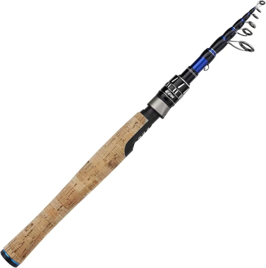 XPEDITE PRO Portable Telescopic Casting and Spinning Fishing Rods, 24T Carbon Blanks & Solid Carbon Tip, Cork Handle, Travel Rod, Short Collapsible Rods Spinning 6' /Power M /Action Fast