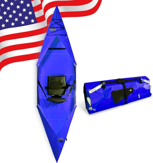 10' PRO Foldable Kayak - Full Size Folding Kayak - Portable Kayak for Adults - Made in USA Blue 2025 PRO 10' Plastic