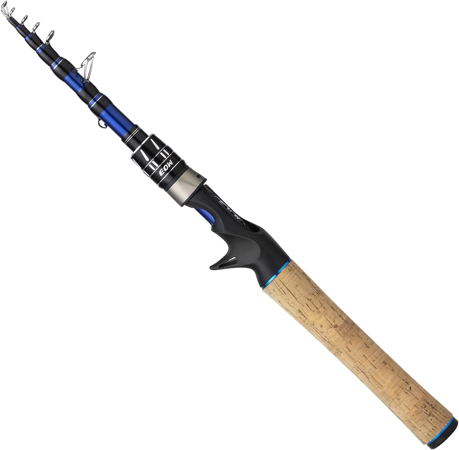 XPEDITE PRO Portable Telescopic Casting and Spinning Fishing Rods, 24T Carbon Blanks & Solid Carbon Tip, Cork Handle, Travel Rod, Short Collapsible Rods Casting 7' /Power M /Action Fast