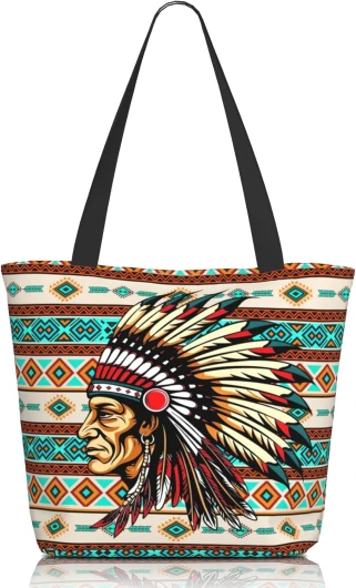 Native American Indian Tote Bags for Women American Indian Gifts Southwest Shoulder Bag Indian One Size