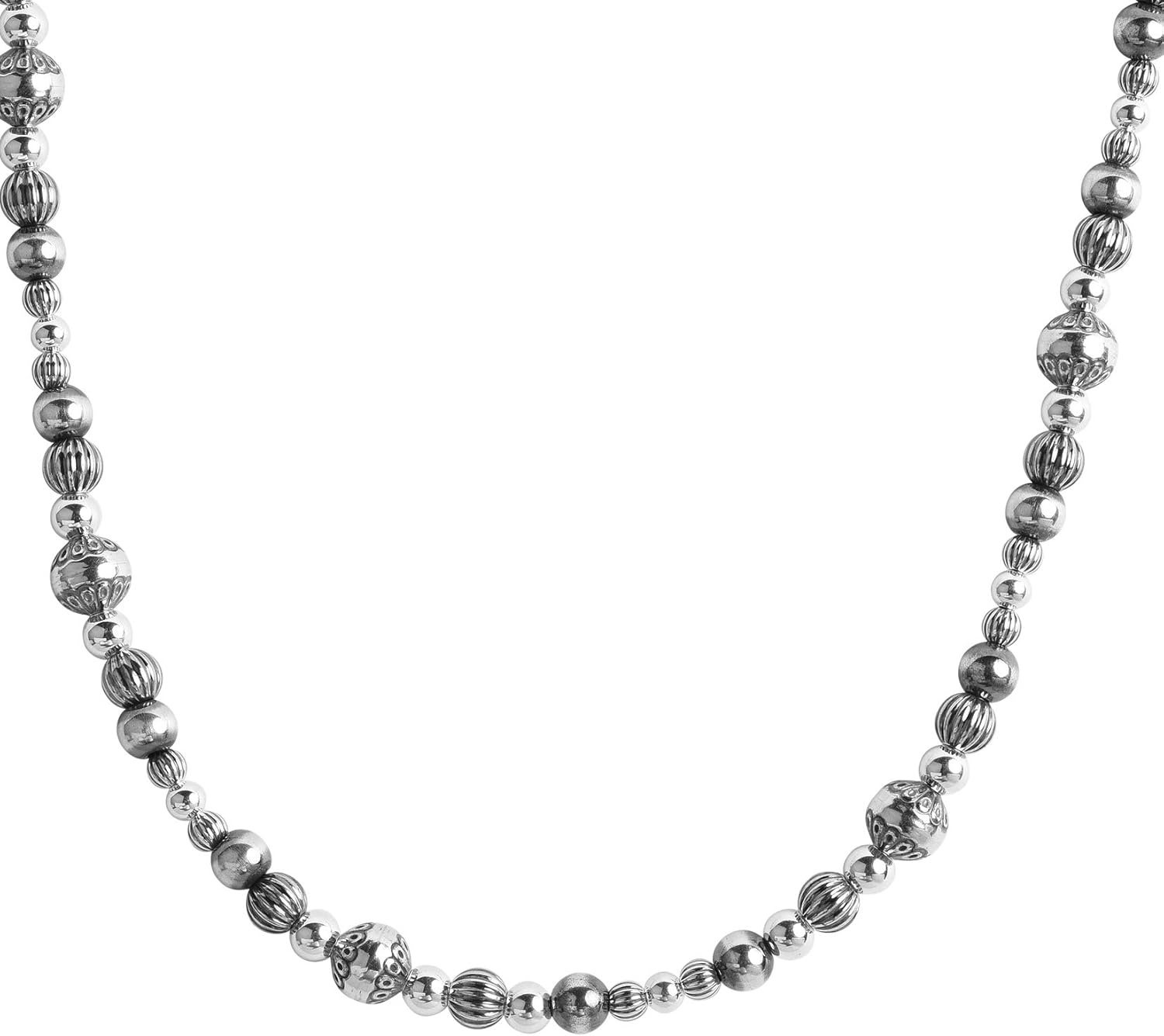 Sterling Native Pearl Mixed Beads Necklace, 20 Inches