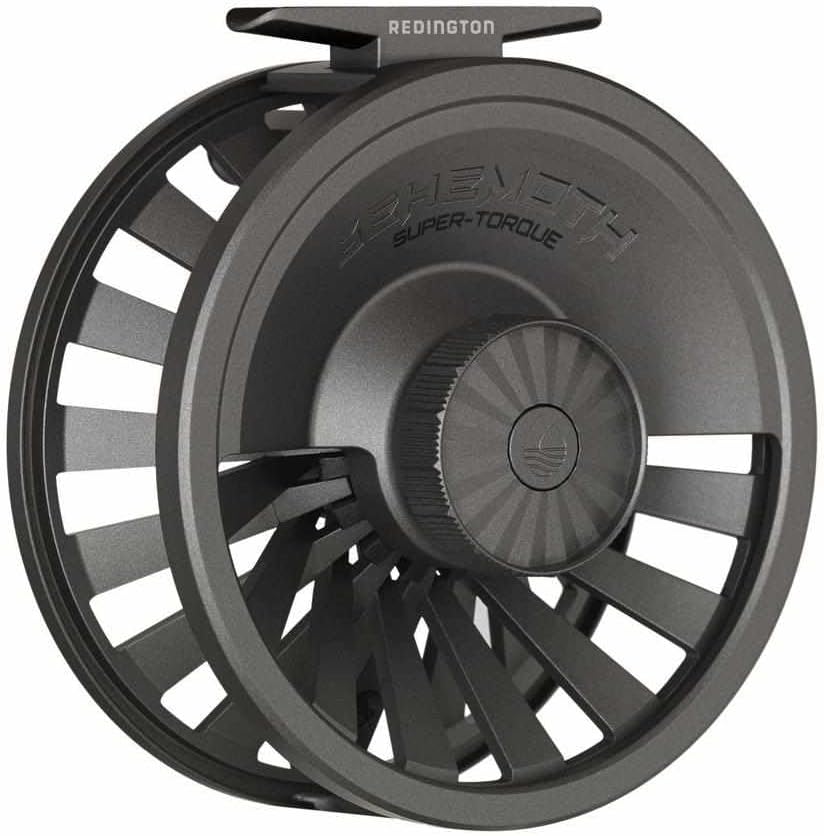 Behemoth Fly Reel – Heavy-Duty Carbon Drag, Large Arbor, Die-Cast Frame & Deep V-Spool – Freshwater & Saltwater Fly Fishing Reel for Trout, Bass, Salmon & Big Game – 5/6 to 11/12 Weights Gunmetal 5/6