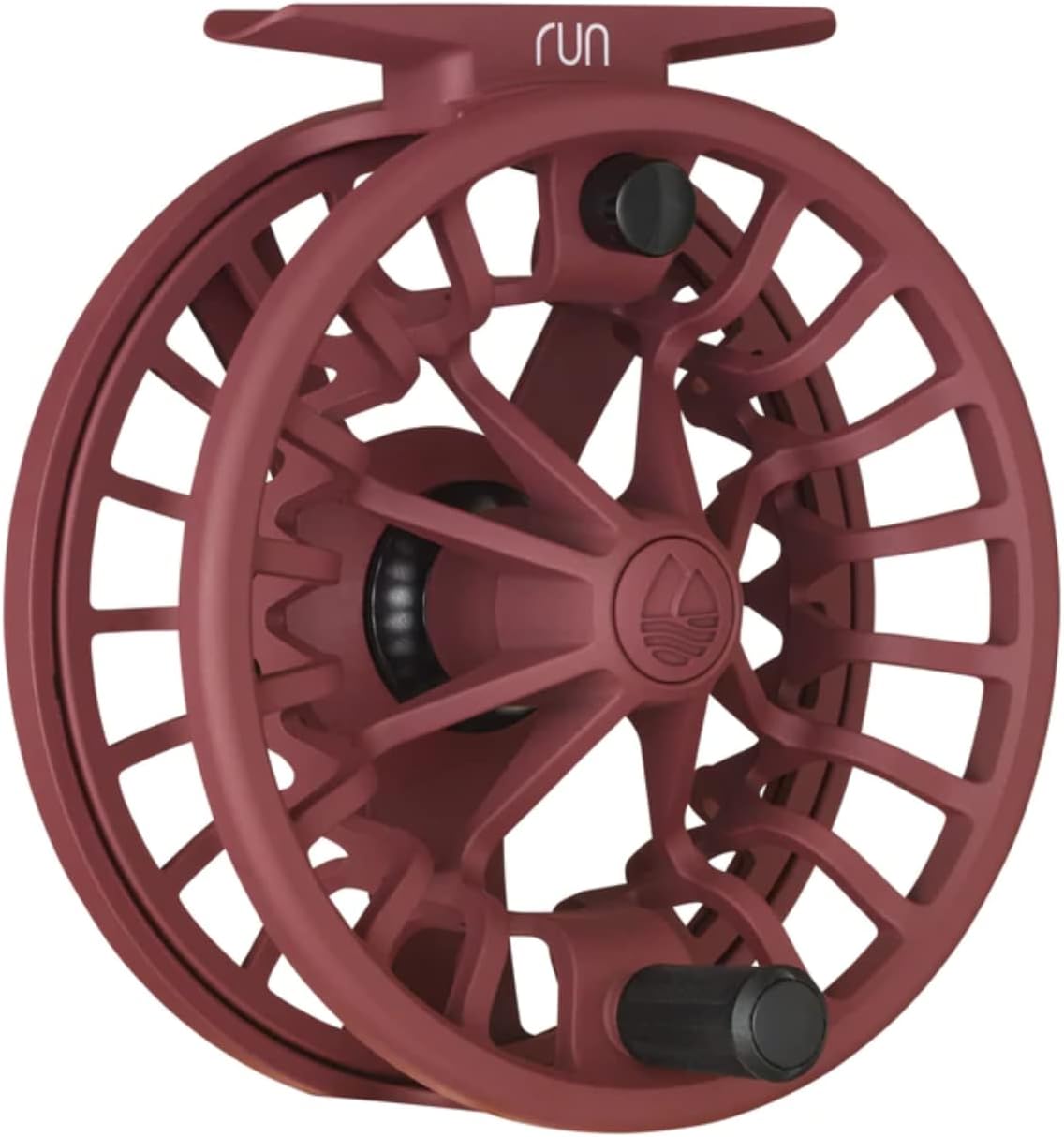 Run Fly Fishing Reel – Lightweight All-Water Reel with Carbon Fiber Drag, Large Arbor, Die-Cast Frame & Ergonomic Handle – 3/4, 5/6 & 7/8 Weights for Trout, Redfish, Bass & More Burgundy 5/6 wt