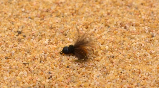 1 Dozen - October Caddis Emerger Nymph Flies - Soft Hackle - Tied on Mustad Hooks Hook #10