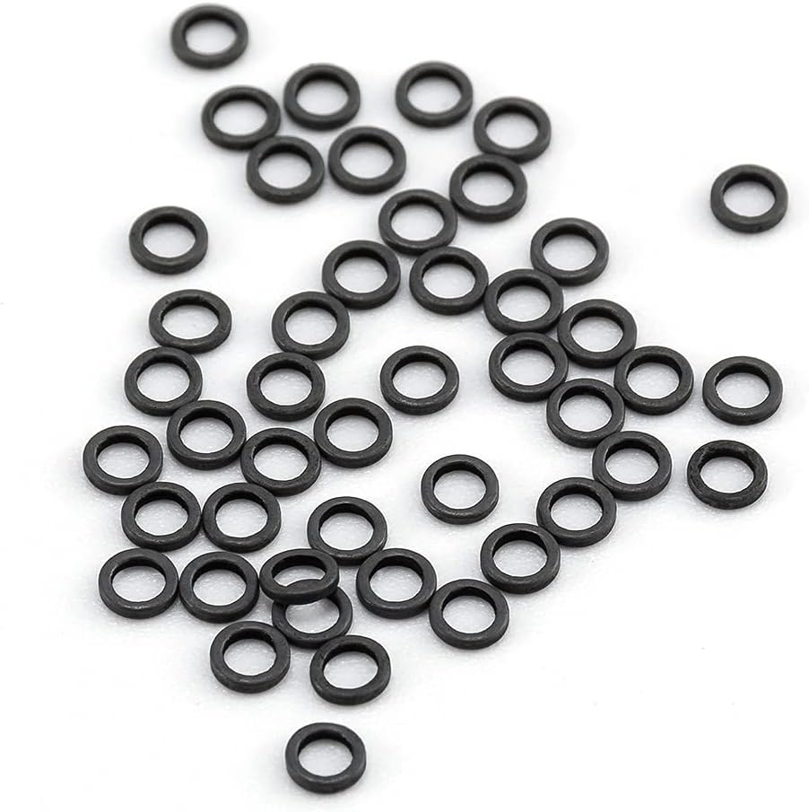 Dr.Fish 50 Pack Fly Fishing Tippet Rings Stainless Steel Solid Lightweight Low Profile 2mm/2.5mm Freshwater Trout Salmon Crappie Bluegill Steelhead 2mm-50 Pack