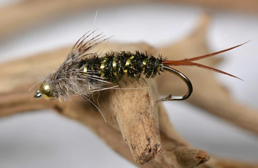 20 Incher Stonefly Nymph Fly - Tungsten Bead - Mustad Signature Hooks -1 Dozen Flies