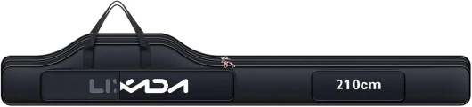 Fishing Rod Case - Portable Folding Pole and Reel Storage Bag, Gears Organizer