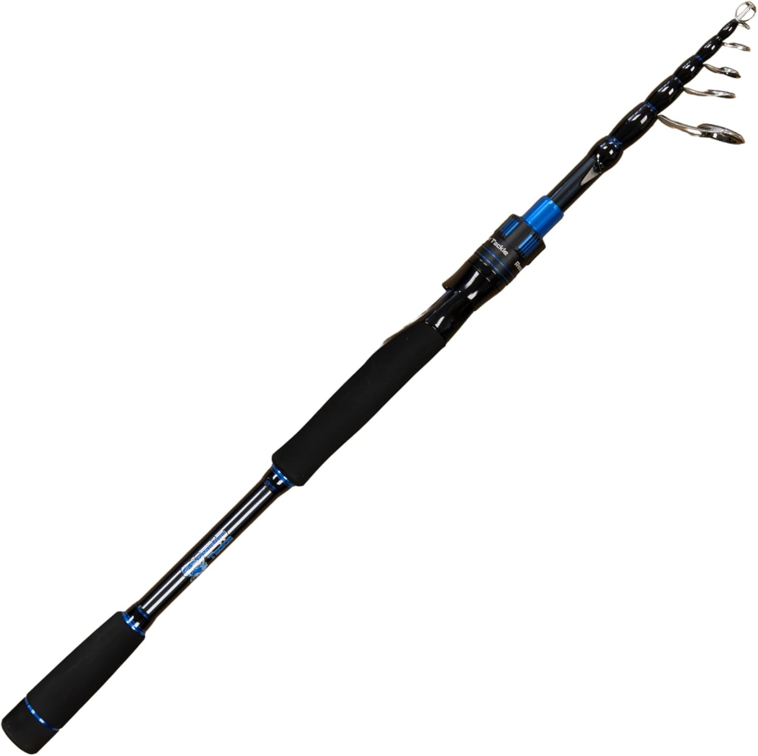 Telescopic Spinning Rod Series– Carbon Travel Fishing Rod – Collapsible Rod for Freshwater and Saltwater – Light or Medium Heavy Action