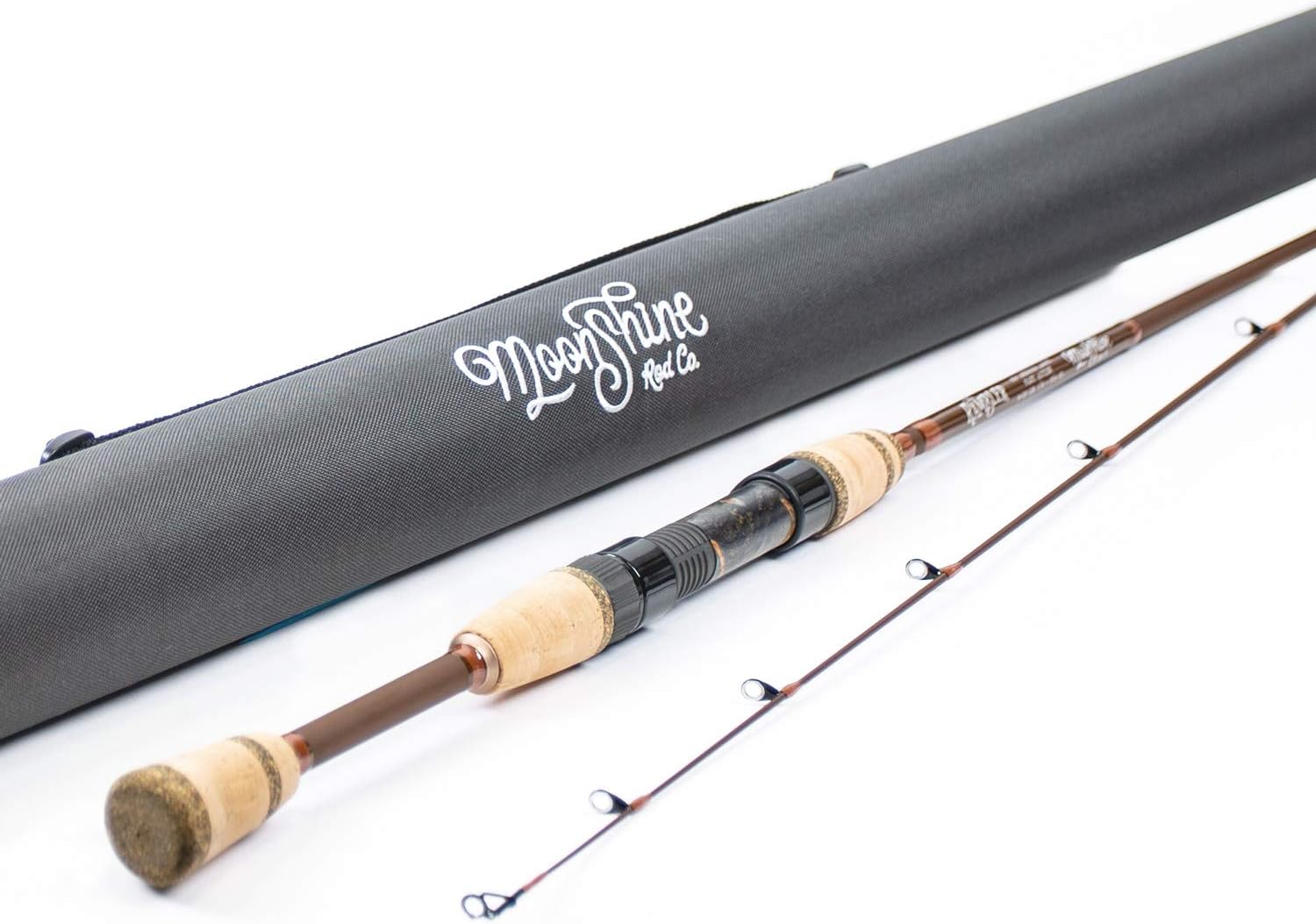 Moonshine Rod Co - Fly Fishing Rod with Carrying Case and Extra Rod Tip Section, Slow-Medium-Fast Action 7' MHF Rambler