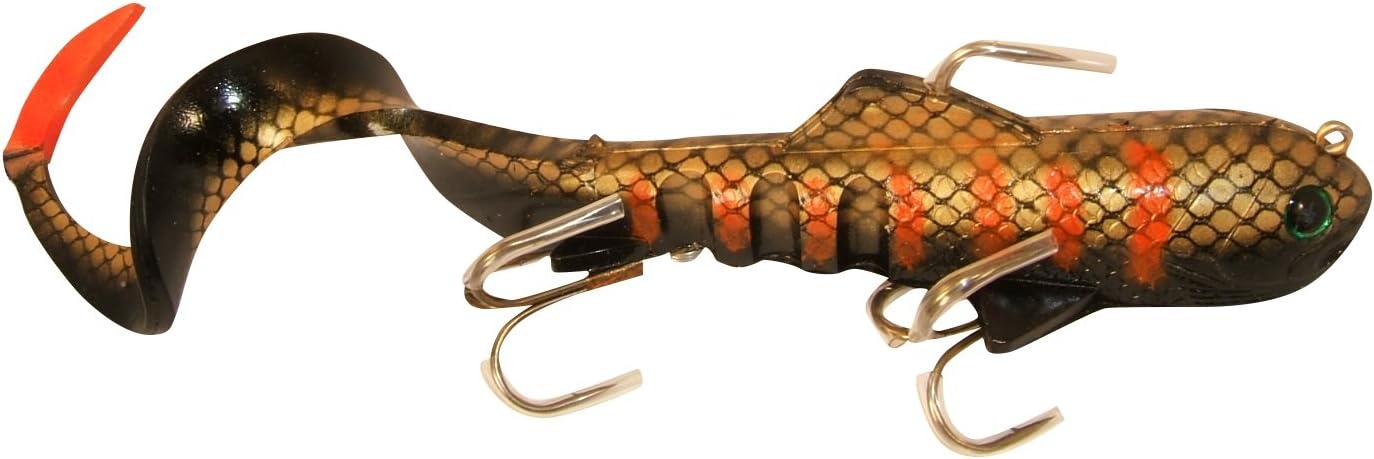 Mag Super-D Swimbait - Realistic Fishing Lures for Bass, Musky, Walleye, Crappie, and More - Fishing Gifts for Men - 8oz 12" (18" w/Tail) Swim Baits, Bass Lures (Dark Side Sucker)