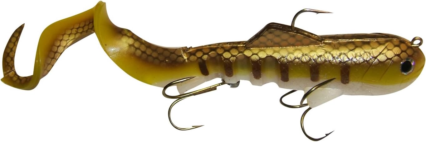 Mag Super-D Swimbait - Realistic Fishing Lures for Bass, Musky, Walleye, Crappie, and More - Fishing Gifts for Men - 8oz 12" (18" w/Tail) Swim Baits, Bass Lures (Teaz N’ Walleye)