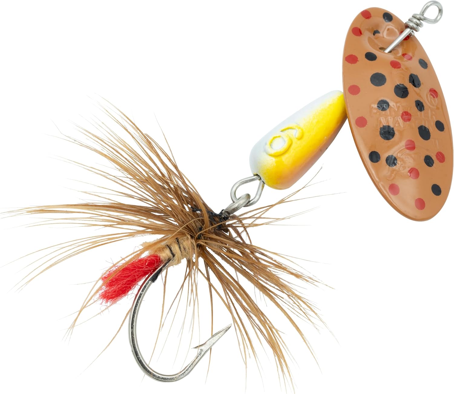 PM Single Hook Dressed Teardrop Spinners Fishing Lure Catches Trout, Perch, Crappie, Panfish, Perch, Warmouth, Sunfish & More 6 (1/4 oz.) Brook Trout