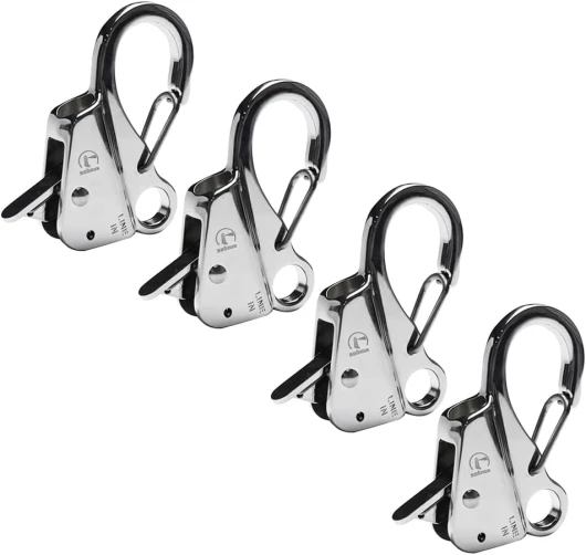 Stainless Steel Boat Fender Clip Boat Fender Quick Release Clip Boat Bumper for Docking Ideal for Boat Docking Silver 4 Pack