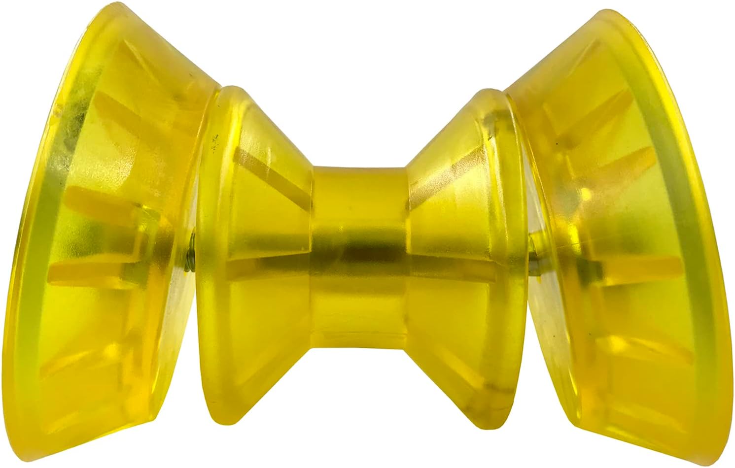 3 Inch 4 Inch Boat Trailer Roller Assembly Bow Stop Bell Roller with 1/2 Inch Shaft PVC Material Amber Color