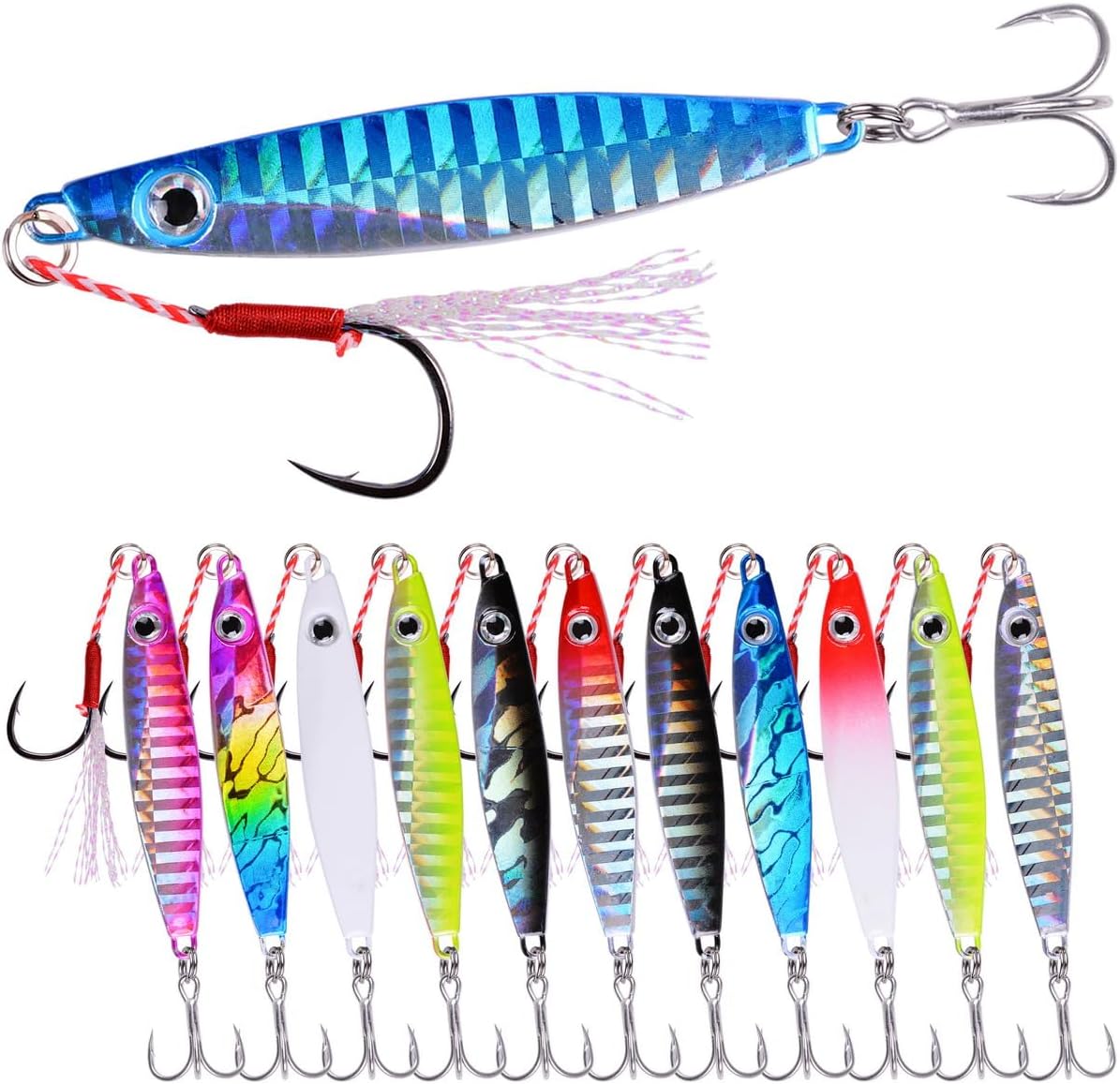 Jigging Lure Lead Fish Metal Jig Fishing Lure Paillette Knife Artificial Hard Bait Laser Body