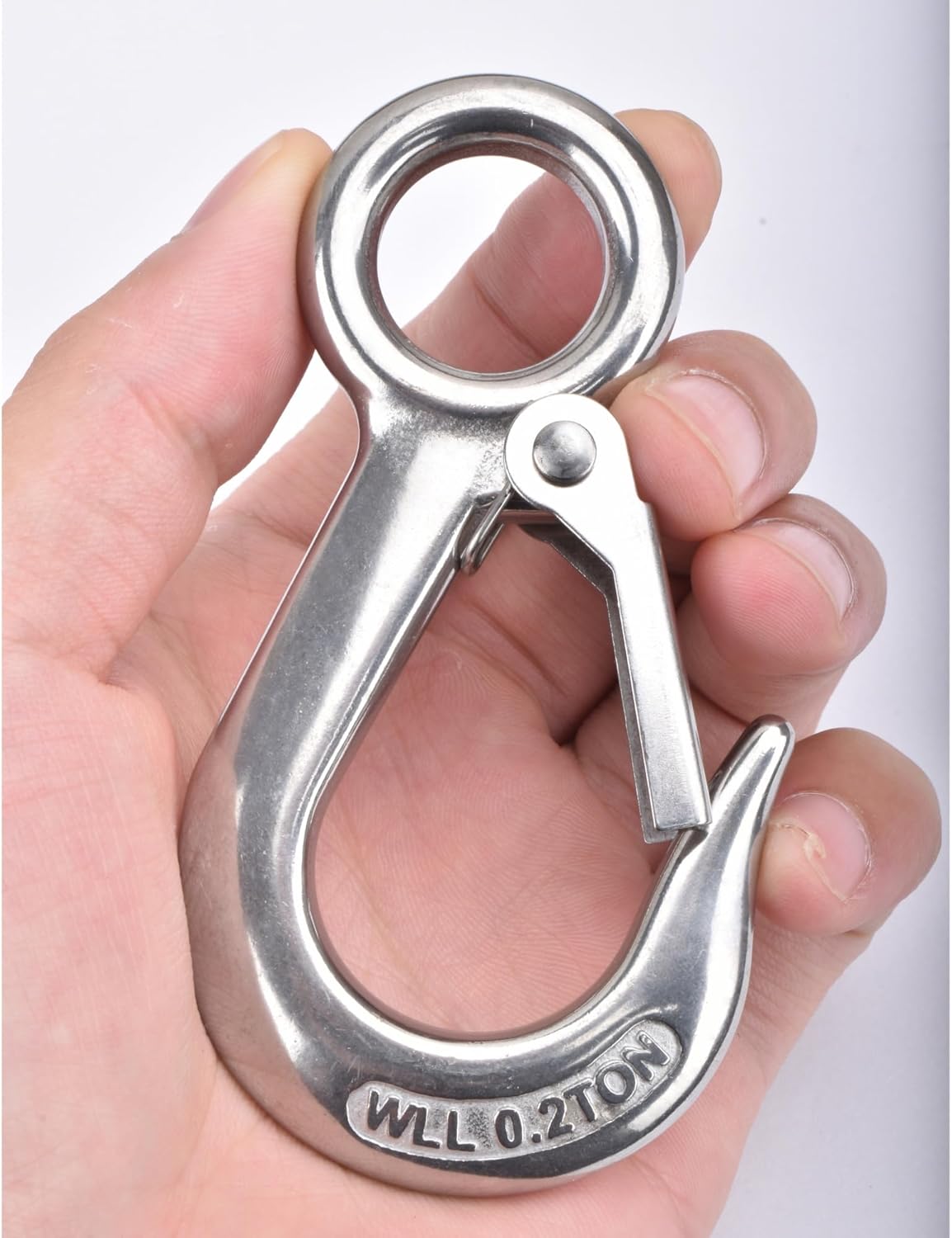 Grab Hooks,Slip Hooks,304 Stainless Steel Lifting Hook Rigging Accessory,440 lbs.Work Load (Grab Hooks 0.2t)