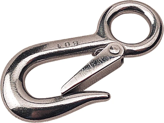 Sea Dog Line 146300-1 Fast Eye Safety Snap Hook - 3-15/16" Silver Stainless Steel Snap Hook Strap 1 Count (Pack of 1)