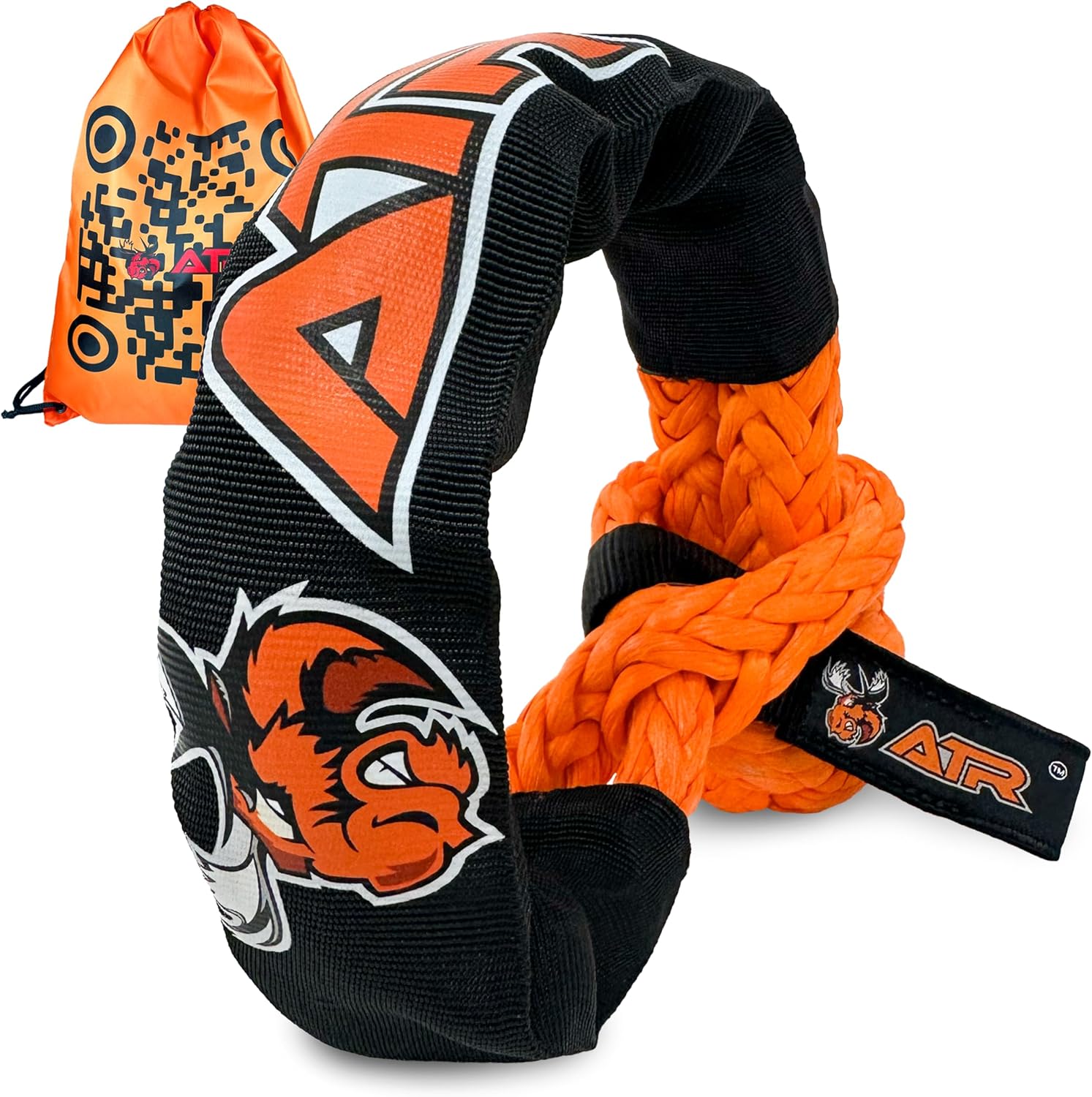 Soft Shackle Recovery Kit 66,200 lbs – 3/4” x 24” Off-Road Tow Rope with Sleeve, Heavy-Duty for Jeep, Truck, UTV, ATV (1 PC) by ATR