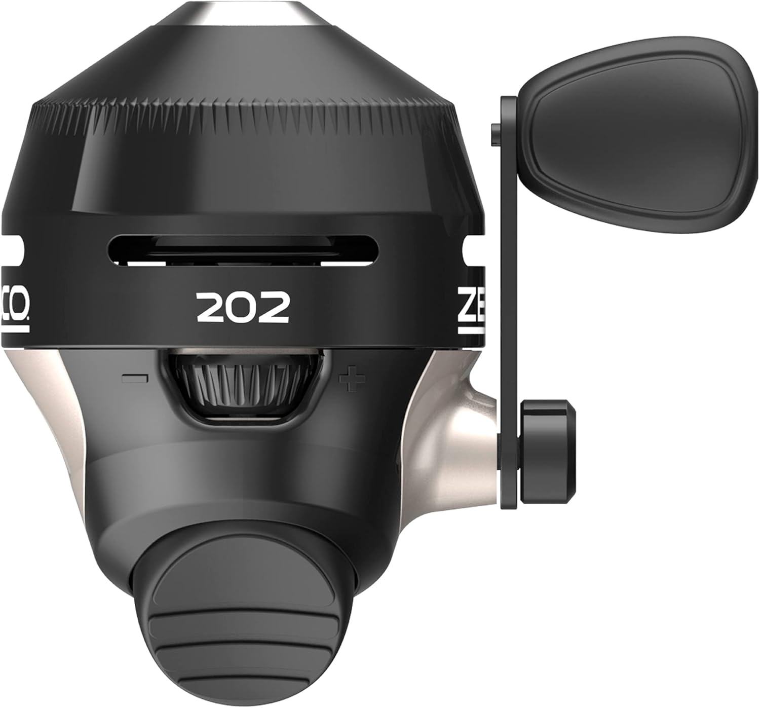 202 Spincast Fishing Reel, Right-Hand Retrieve, Durable All-Metal Gears, Stainless Steel Pick-up Pin, Pre-Spooled with 10-Pound Zebco Fishing Line, Size 30 Reel Size 30 Reel (Clam Pkg)