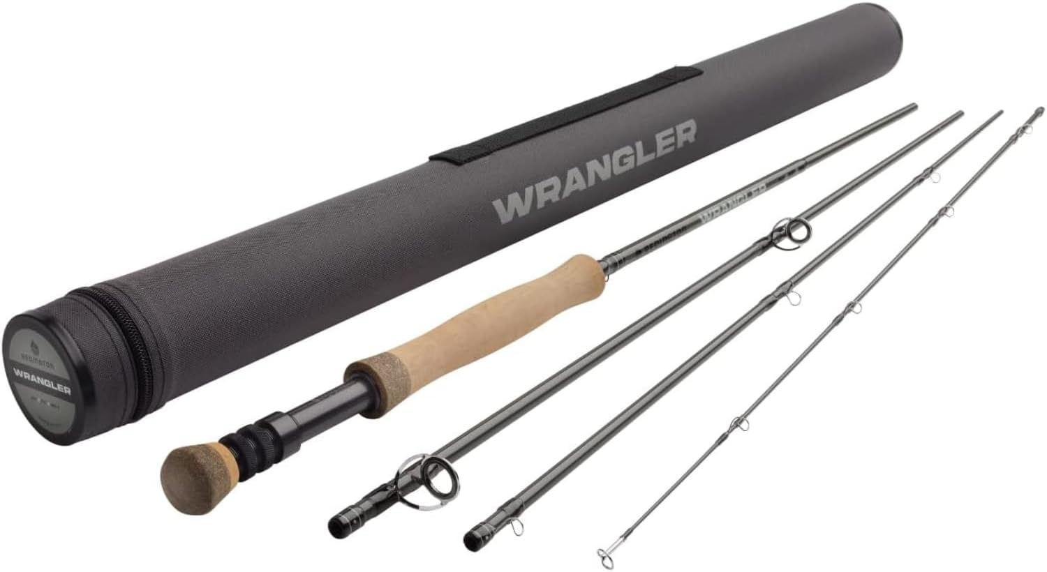Wrangler Fly Fishing Rod, 4-Piece Fly Rod, Durable Nylon Travel Tube 4WT 9'0"