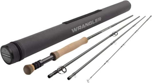 Wrangler Fly Fishing Rod, 4-Piece Fly Rod, Durable Nylon Travel Tube 4WT 9'0"