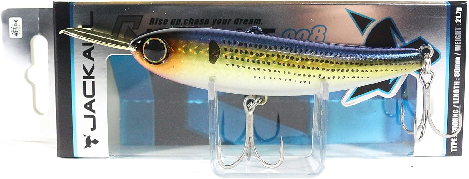 JACKALL Minnow Riser Bait 008, 3.1 inches (80 mm), 0.8 oz (21.7 g) kawa