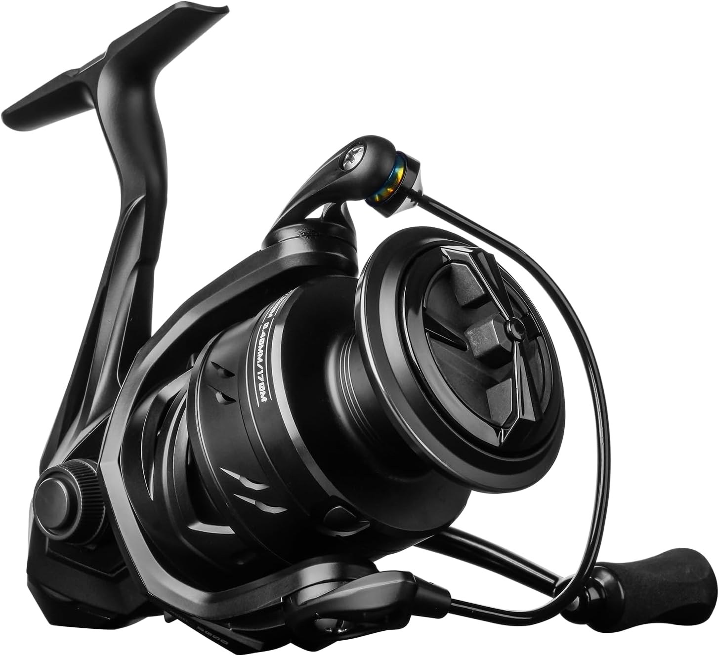 M1 Spinning Reel, Freshwater Fishing Reels Spinning, 9+1 Ball Bearings, 26.5LBs Max Drag, 5.2:1 Gear Ratio, Graphite Frame, CNC Aluminum Spool, 500 to 5000 Series, Handle Interchangeable Size 500 Black