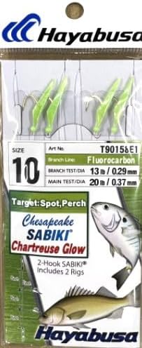Chesapeake Sabiki Rig 2-Hook 2 rigs Size: 10 - Chartreuse Glow