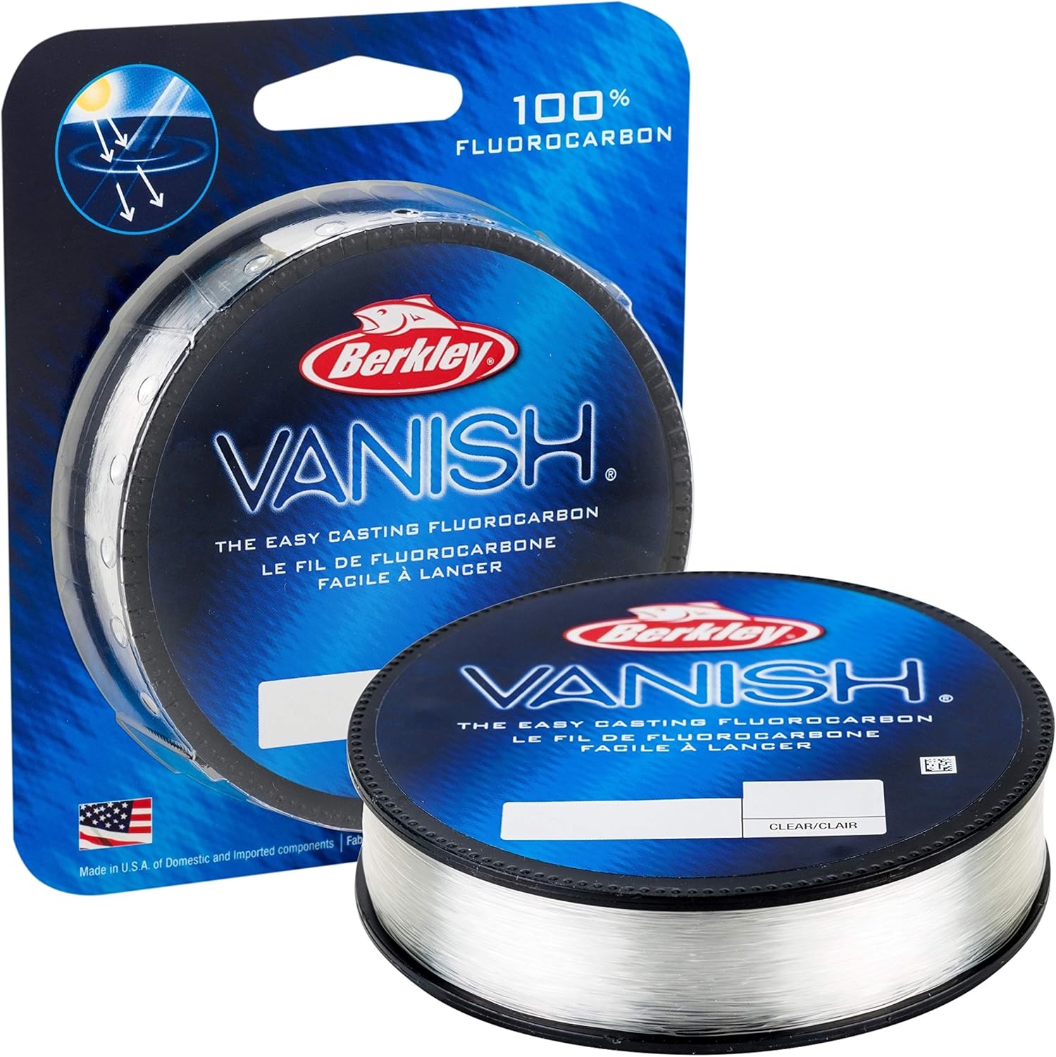 Vanish Fluorocarbon Fishing Line/Leader Material 6 Pounds 250yd Clear - Vanish