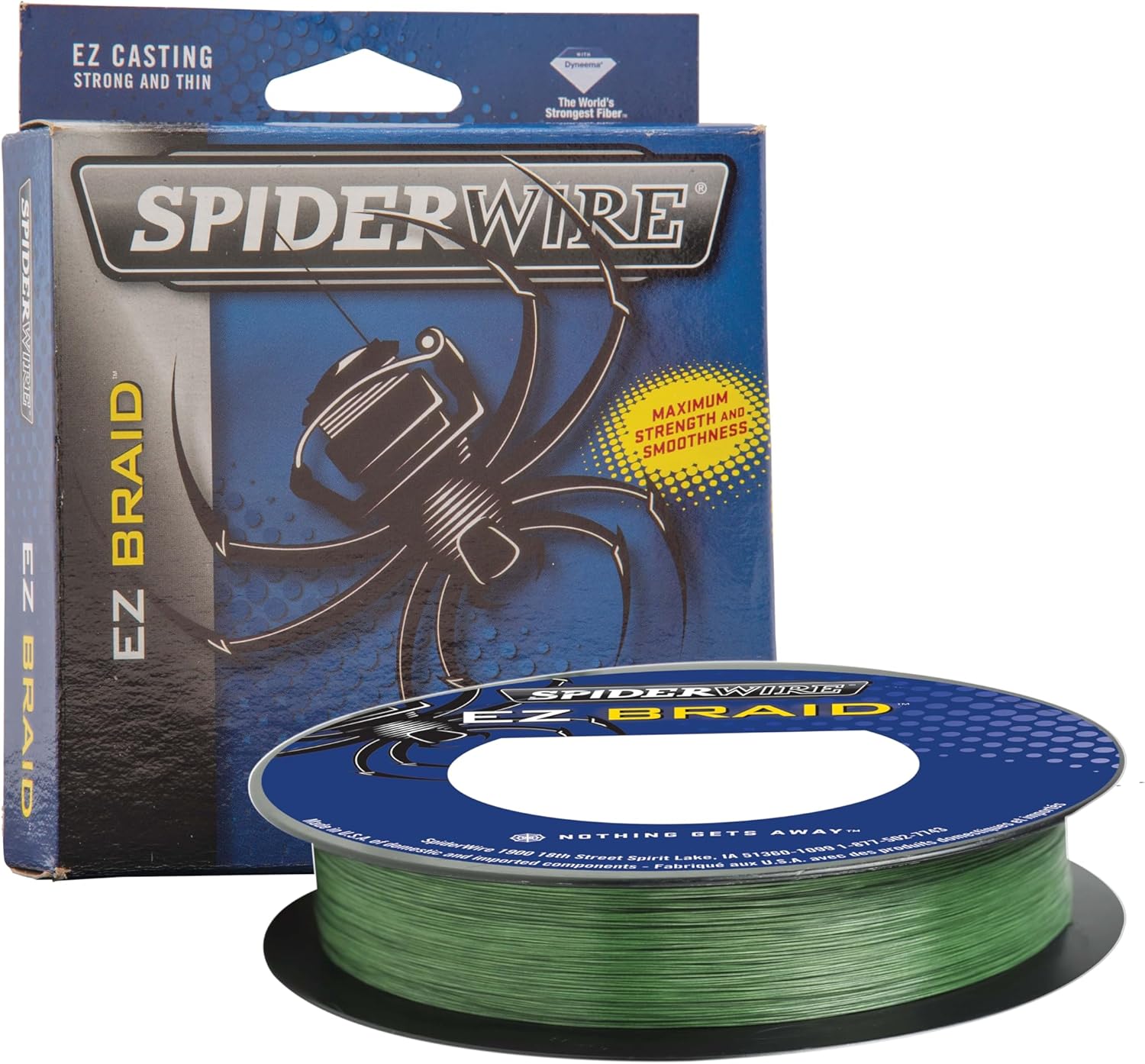 EZ Fishing Line (Braid/Fluorocarbon/Monofilament) 110 Yards Moss Green 10 Pounds