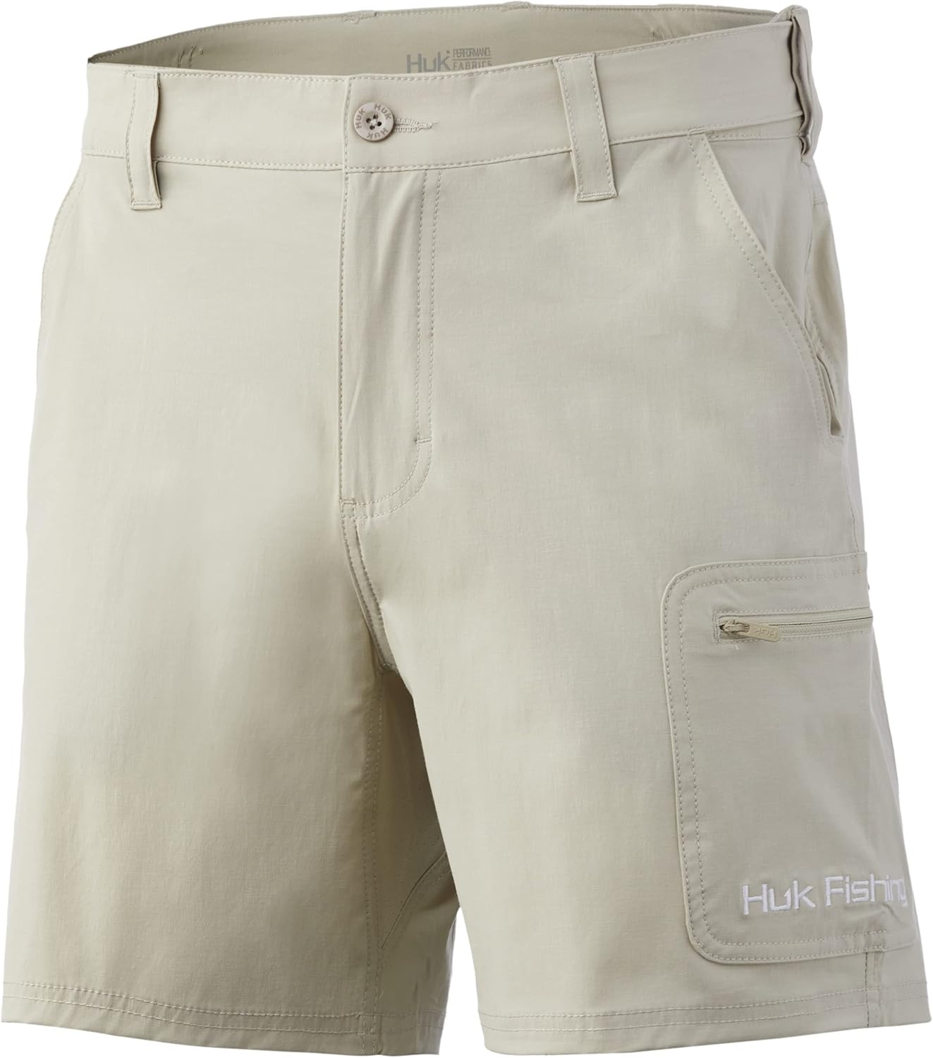 Men's Next Level 7" Quick-Drying Performance Fishing Shorts with UPF 30+ Sun Protection Khaki - 7" Large