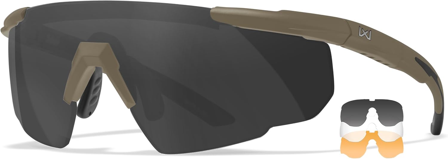 �� Unisex │ Outdoor, Tactical Sunglasses │ Wrap Around Frame│ Saber Advanced │ Protective Eyewear │ Interchangeable Lenses